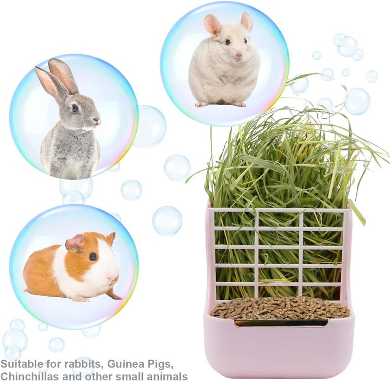 Litewoo Rabbit Hay Feeder Food Bowl Feeding Rack for Small Animal Guinea Pig Chinchilla Bunny Cage Accessories - Image 4